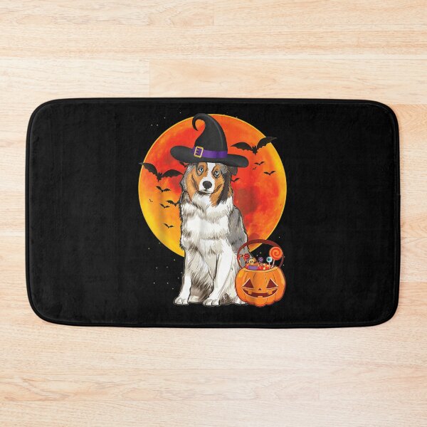 Item preview, Dog Halloween Australian Shepherd Jack O Lantern Pumpkin designed and sold by robinxam.