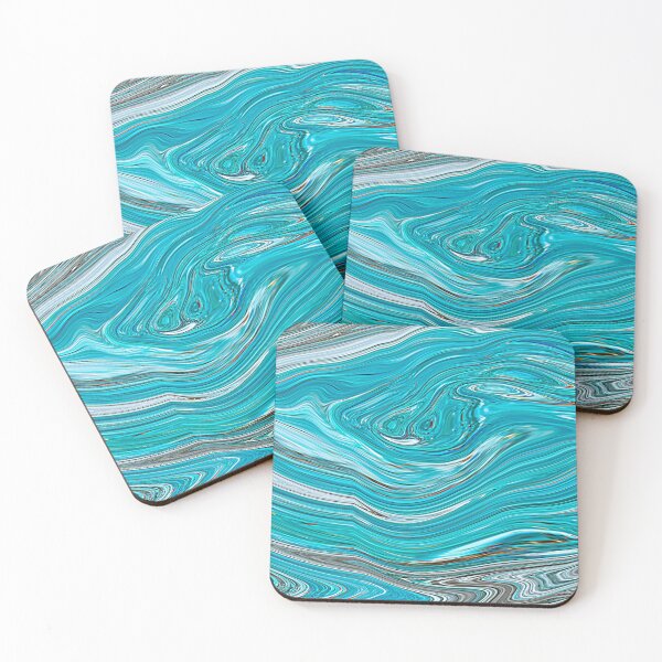Item preview, Turquoise Swirl Marble Design Pattern designed and sold by Piper-Deals.