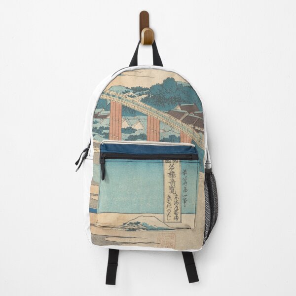 Item preview, Yahagi Bridge at Okazaki on the Tōkaidō (Tōkaidō Okazaki Yahagi no hashi) - Katsushika Hokusai designed and sold by Oni Kanzen.