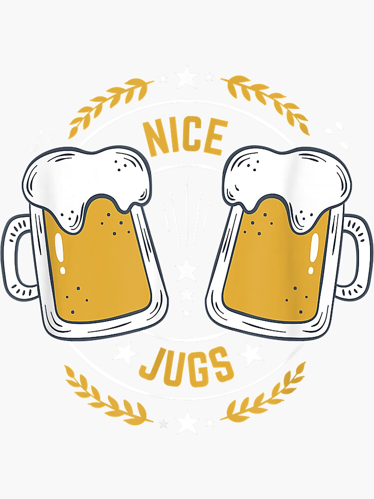 "Nice Jugs Funny Joke about melons and curves" Sticker for Sale by