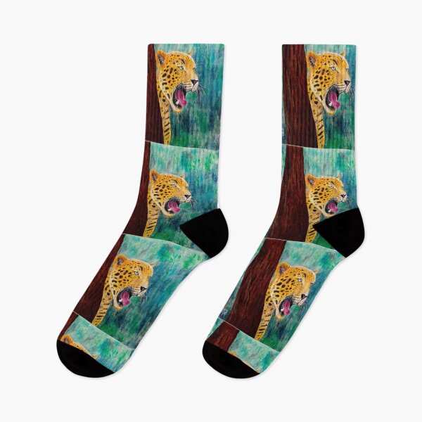 Item preview, Motivos al óleo - jaguar atrás del árbol designed and sold by Lacambalam.