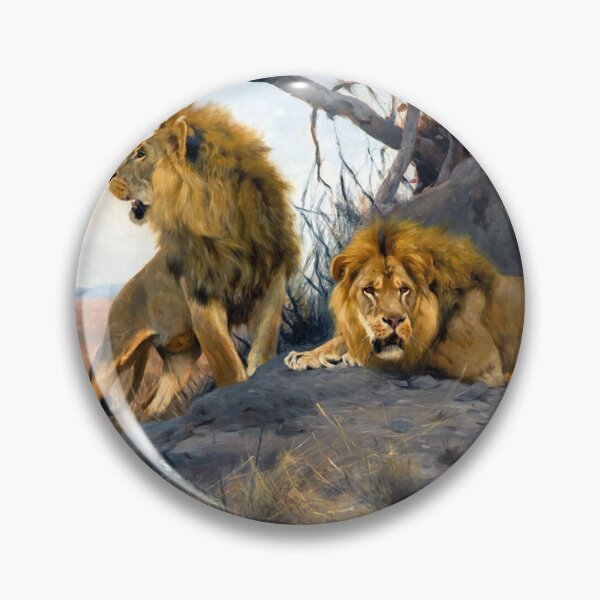 Item preview, Roaring Lions by Wilhelm Kuhnert designed and sold by academic-art.