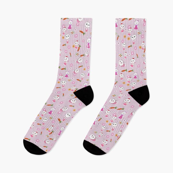 Item preview, Cute rabbit seamless pattern on pink background designed and sold by AnyMage.