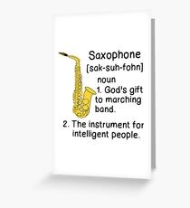 SAXOPHONE DEFINITION Greeting Card