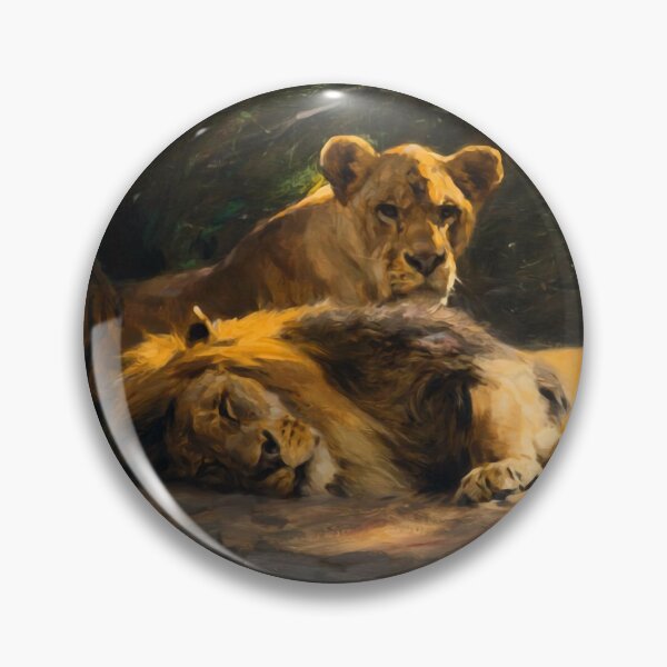Item preview, Lion Couple by Wilhelm Kuhnert designed and sold by academic-art.
