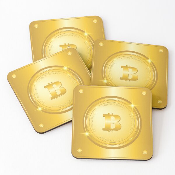 Item preview, Bitcoin crypto currency gold medal colour designed and sold by ZieProject.