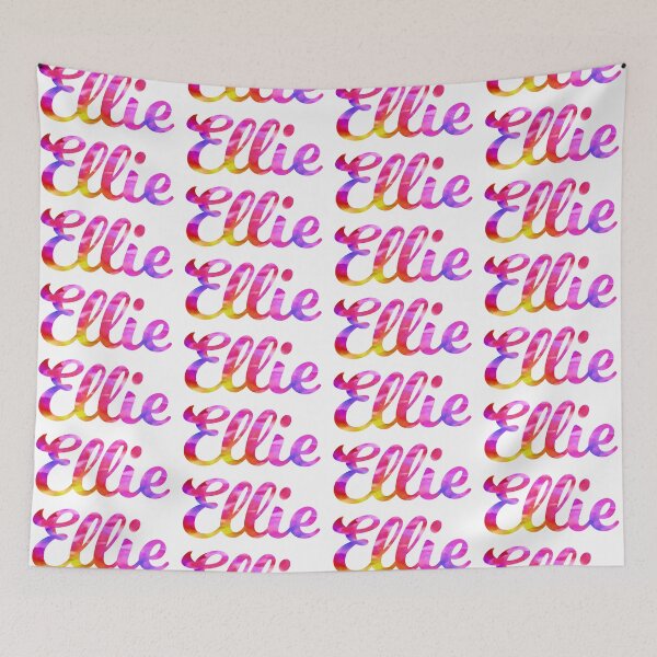 Item preview, Ellie girls name pretty multi-color design designed and sold by ComicKitsch.