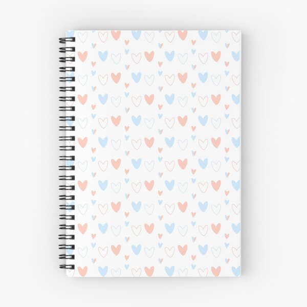 Item preview, Peach and Light Blue Hearts designed and sold by CPArtStudios.