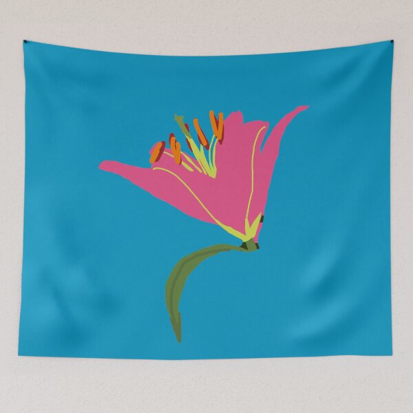 Item preview, Pink Stargazer Lily Flower Abstract Painting designed and sold by ellenhenry.