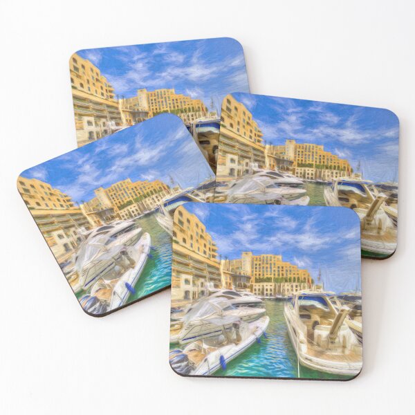 Item preview, Portomaso Marina St Julians Malta Art designed and sold by Londonimages.