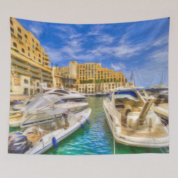 Item preview, Portomaso Marina St Julians Malta Art designed and sold by Londonimages.