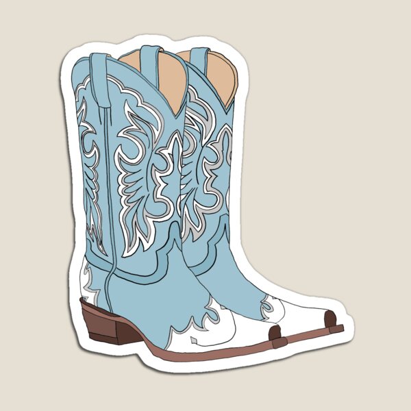 White and blue cowgirl hot sale boots