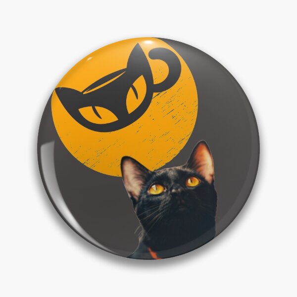 Item preview, Black Cat Halloween cat in the Moon  designed and sold by utopianpioneer.