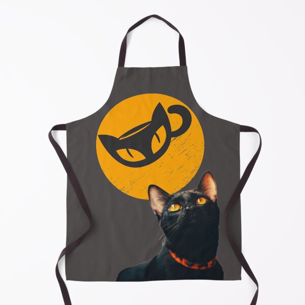 Item preview, Black Cat Halloween cat in the Moon designed and sold by utopianpioneer.