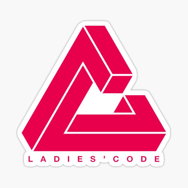 Ladies Code Triangle Logo Pink Sticker By Dadaxla Redbubble