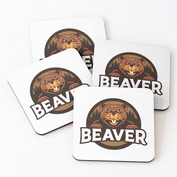 Item preview, Retro Old Vintage Brown Beaver White Eye Angry Forest Background designed and sold by avinigav.