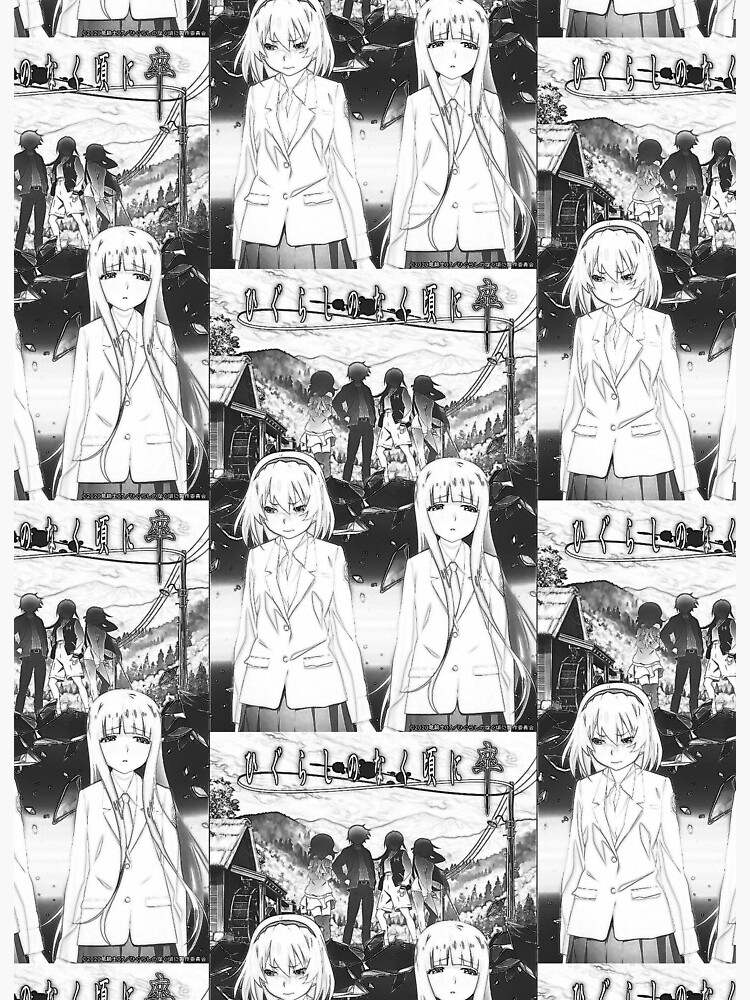 When they cry higurashi no naku koro ni sotsu drawing black and white Art  Board Print for Sale by not4fantasy