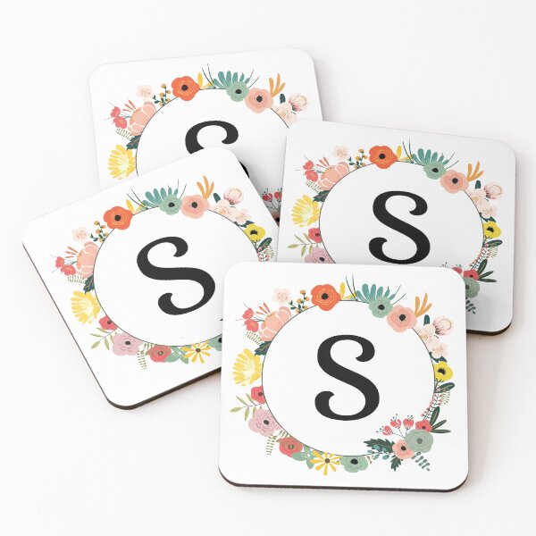 Item preview, Letter S Monogram with Flowers designed and sold by ShirleyDee.