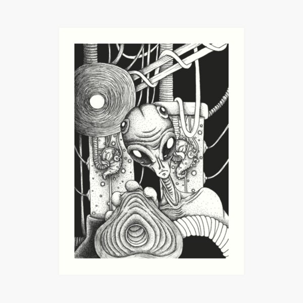 Alien experiment Art Print