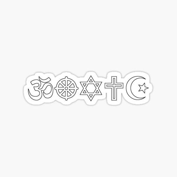 World religions symbols | Weltreligionen Symbole Sticker