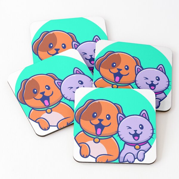 Item preview, Cute cat and dog designed and sold by LebrehDesign.