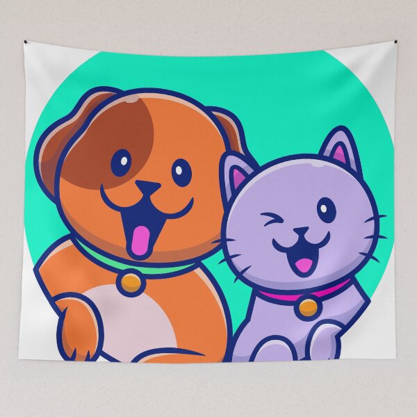 Item preview, Cute cat and dog designed and sold by LebrehDesign.