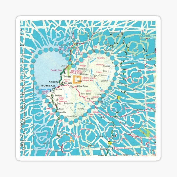 Item preview, Eureka, California Map Heart designed and sold by SamanthaCarolii.