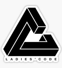 LADIES' CODE Triangle Logo (Black) Sticker