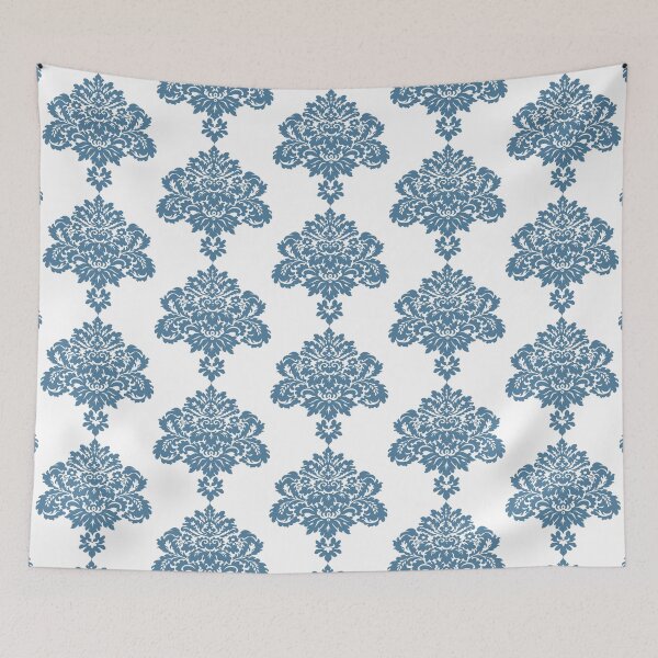 Item preview, Dramatic Damask in Blue designed and sold by OByD.