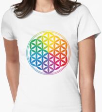 Flower Of Life, Sacred Geometry, Yoga Women's Fitted T-Shirt