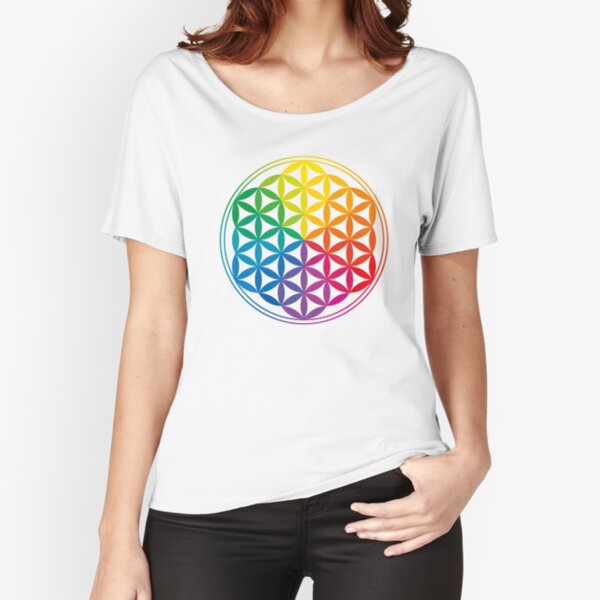 Flower Of Life, Sacred Geometry, Yoga Relaxed Fit T-Shirt
