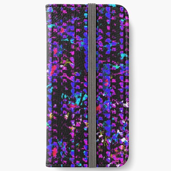 Violet, Purple and Blue Cool Pattern iPhone Wallet