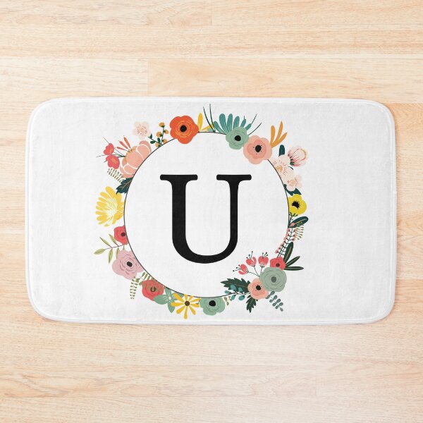 Item preview, Letter U Monogram with Flowers designed and sold by ShirleyDee.