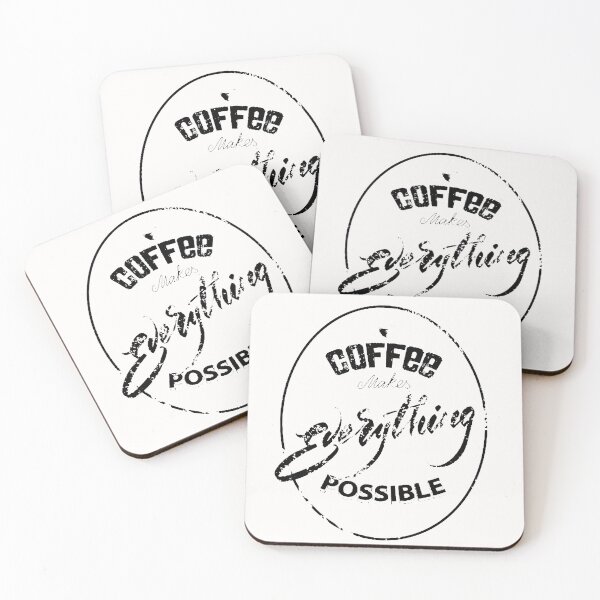 Item preview, Coffee Makes Everything Possible Logo Circle Black designed and sold by WearWolfDesigns.