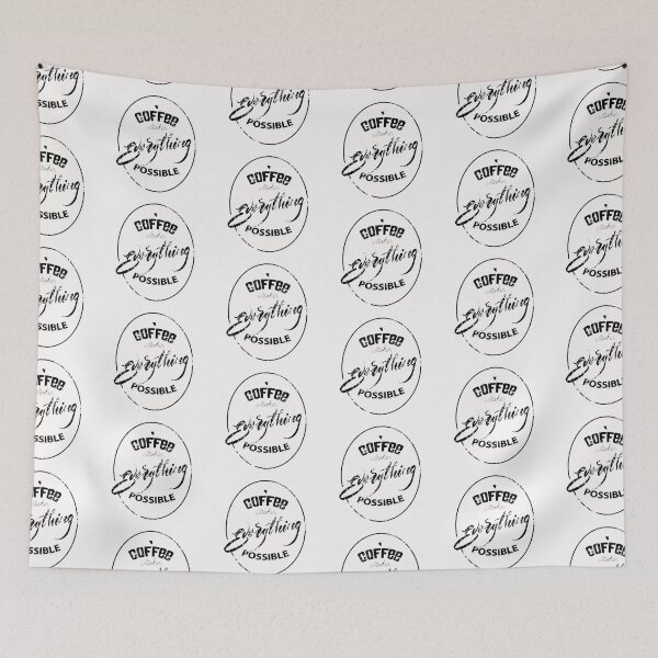 Item preview, Coffee Makes Everything Possible Logo Circle Black designed and sold by WearWolfDesigns.