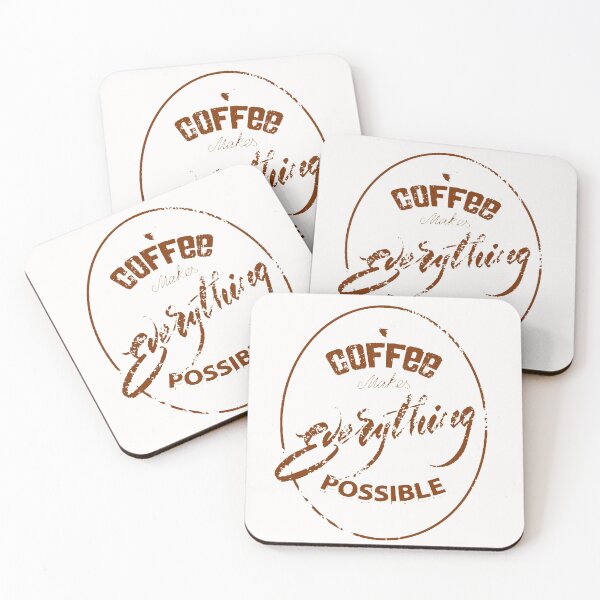 Item preview, Coffee Makes Everything Possible Logo Circle Brown designed and sold by WearWolfDesigns.