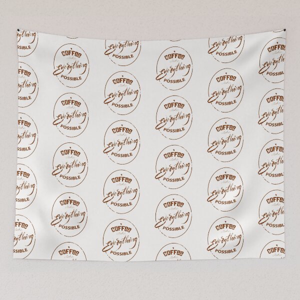 Item preview, Coffee Makes Everything Possible Logo Circle Brown designed and sold by WearWolfDesigns.