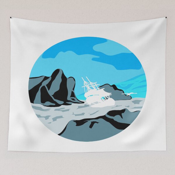 Item preview, Peace at the Bloody Ocean - Dark Ocean Illustration designed and sold by DuqueJ.