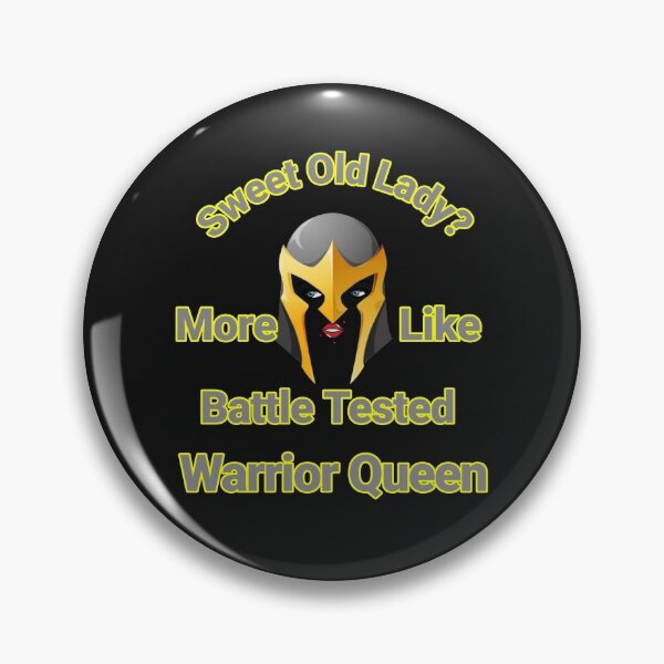 Item preview, Sweet Old Lady? More Like Battle Tested Warrior Queen Helmet Design designed and sold by Angela Mello.