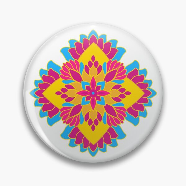 Item preview, Pansexual Pride Lily Lotus Mandala designed and sold by Siren-Cedes.