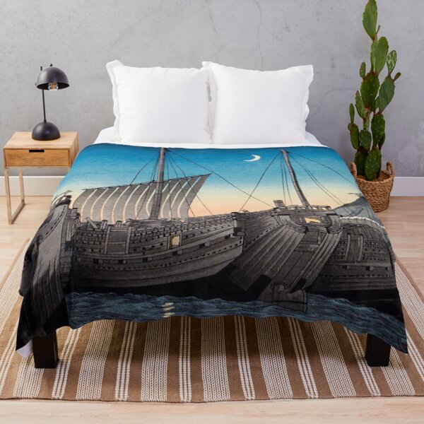 Item preview, Japanese Woodblock Art Junks in Inatori Bay, Izu (1926) by Hiroaki Takahashi designed and sold by Designedbysm.