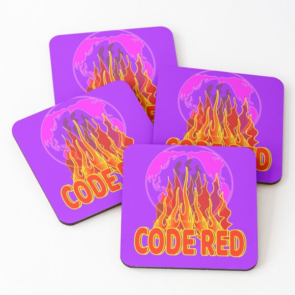Item preview, Code Red Global Warming with purple background designed and sold by EdwardMonet.