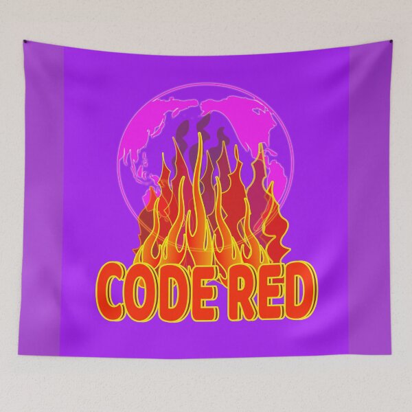 Item preview, Code Red Global Warming with purple background designed and sold by EdwardMonet.
