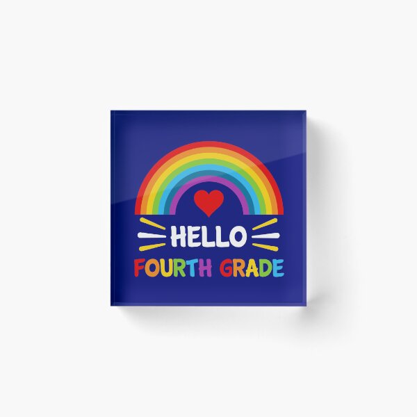 Item preview, Hello Fourth Grade Student Teacher Back To School Rainbow  designed and sold by StudioTina.