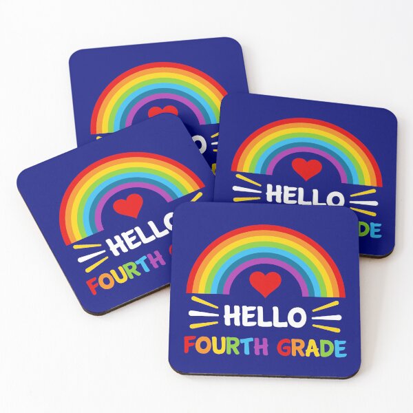 Item preview, Hello Fourth Grade Student Teacher Back To School Rainbow  designed and sold by StudioTina.