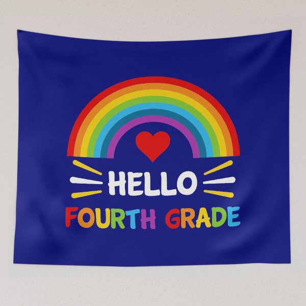 Item preview, Hello Fourth Grade Student Teacher Back To School Rainbow  designed and sold by StudioTina.