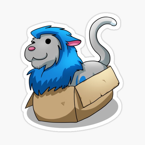 Derpkitty sits Sticker