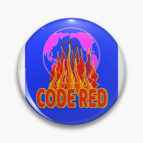 Item preview, Code Red Global Warming with blue background designed and sold by EdwardMonet.