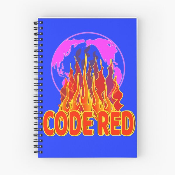 Item preview, Code Red Global Warming with blue background designed and sold by EdwardMonet.