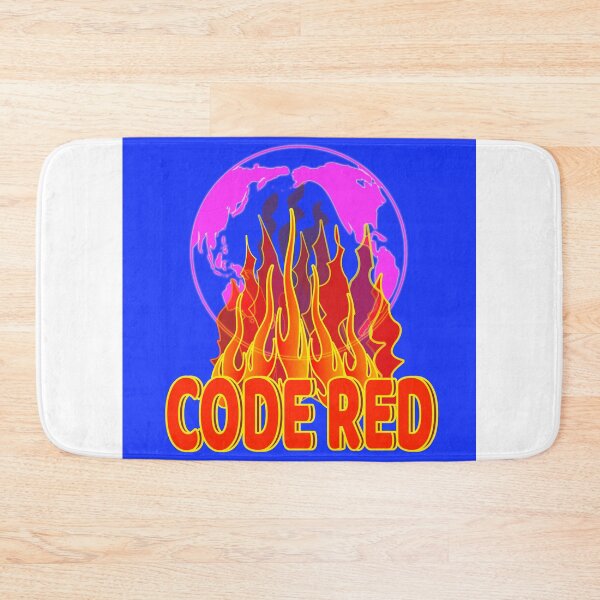 Item preview, Code Red Global Warming with blue background designed and sold by EdwardMonet.